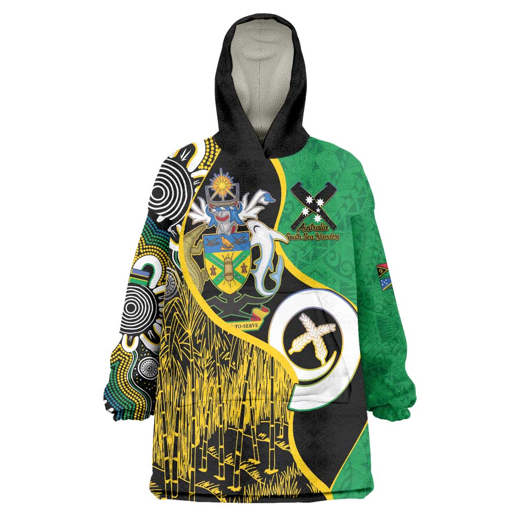 Australian South Sea Islanders National Recognition Day Wearable Blanket Hoodie Solomon Islands And Vanuatu Culture