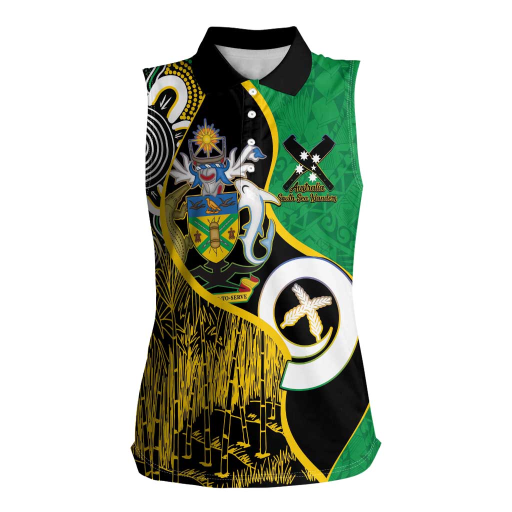 Australian South Sea Islanders National Recognition Day Women Sleeveless Polo Shirt Solomon Islands And Vanuatu Culture
