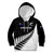 Personalised New Zealand Silver Fern Rugby Kid Hoodie All Black Go Champions Maori Pattern LT14