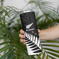 New Zealand Silver Fern Rugby Skinny Tumbler All Black Go Champions Maori Pattern LT14
