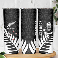 New Zealand Silver Fern Rugby Skinny Tumbler All Black Go Champions Maori Pattern LT14