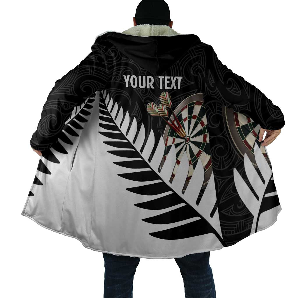 Personalised New Zealand Darts Cloak Silver Fern Aotearoa Maori Pattern - Polynesian Pride