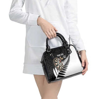 Personalised New Zealand Darts Shoulder Handbag Silver Fern Aotearoa Maori Pattern - Polynesian Pride