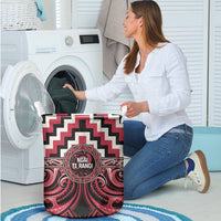 Aotearoa Ngai Te Rangi Laundry Basket Maori Iwi Poutama Puhoro Tattoo LT14 - Polynesian Pride