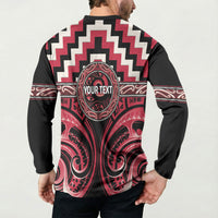 Aotearoa Ngai Te Rangi Personalised Button Sweatshirt Maori Iwi Poutama Puhoro Tattoo LT14 - Polynesian Pride