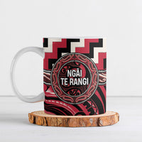 Aotearoa Ngai Te Rangi Personalised Ceramic Mug Maori Iwi Poutama Puhoro Tattoo LT14 Red - Polynesian Pride