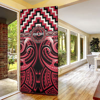 Aotearoa Ngai Te Rangi Personalised Door Cover Maori Iwi Poutama Puhoro Tattoo LT14 - Polynesian Pride