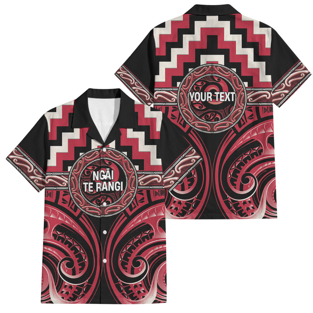 Aotearoa Ngai Te Rangi Personalised Family Matching Long Sleeve Bodycon Dress and Hawaiian Shirt Maori Iwi Poutama Puhoro Tattoo LT14 Dad's Shirt - Short Sleeve Red - Polynesian Pride