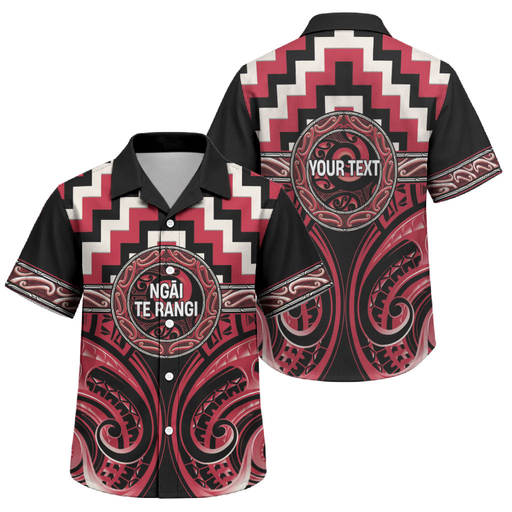 Aotearoa Ngai Te Rangi Personalised Family Matching Mermaid Dress and Hawaiian Shirt Maori Iwi Poutama Puhoro Tattoo LT14 Son's Shirt Red - Polynesian Pride