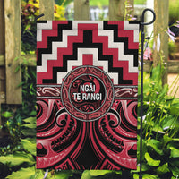 Aotearoa Ngai Te Rangi Garden Flag Maori Iwi Poutama Puhoro Tattoo LT14 Garden Flag Red - Polynesian Pride
