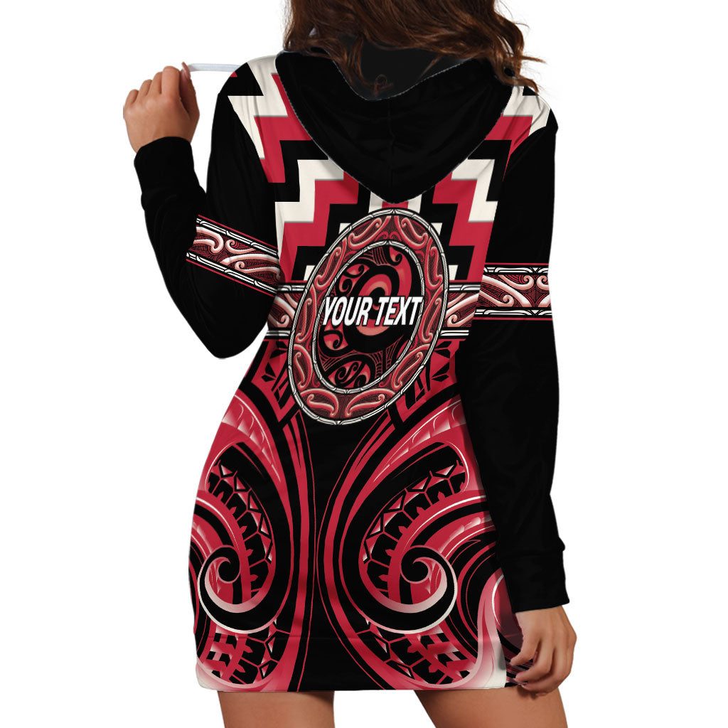 Aotearoa Ngai Te Rangi Personalised Hoodie Dress Maori Iwi Poutama Puhoro Tattoo LT14 - Polynesian Pride