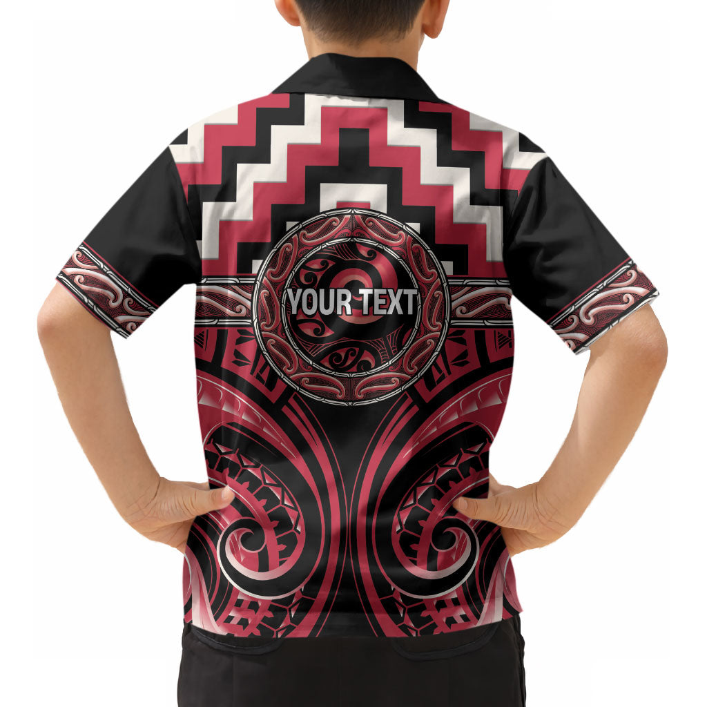Aotearoa Ngai Te Rangi Personalised Kid Hawaiian Shirt Maori Iwi Poutama Puhoro Tattoo LT14 - Polynesian Pride