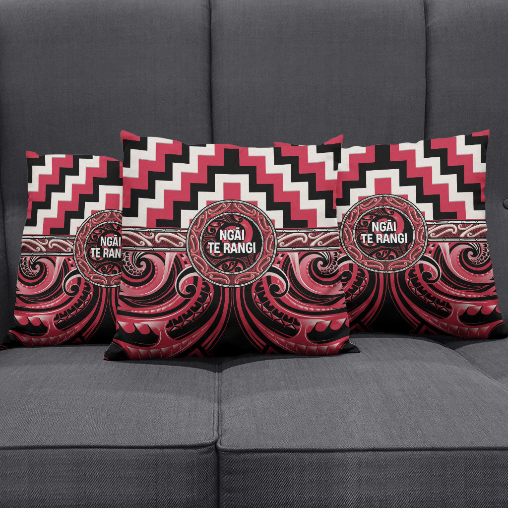 Aotearoa Ngai Te Rangi Pillow Cover Maori Iwi Poutama Puhoro Tattoo LT14 - Polynesian Pride