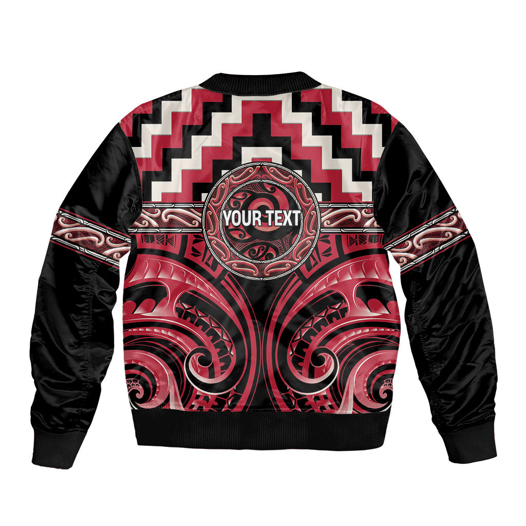 Aotearoa Ngai Te Rangi Personalised Sleeve Zip Bomber Jacket Maori Iwi Poutama Puhoro Tattoo LT14 - Polynesian Pride