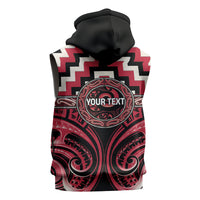 Aotearoa Ngai Te Rangi Personalised Sleeveless Hoodie Maori Iwi Poutama Puhoro Tattoo LT14 - Polynesian Pride