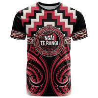 Aotearoa Ngai Te Rangi Personalised T Shirt Maori Iwi Poutama Puhoro Tattoo LT14 Red - Polynesian Pride