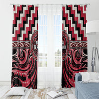 Aotearoa Ngai Te Rangi Window Curtain Maori Iwi Poutama Puhoro Tattoo LT14 - Polynesian Pride