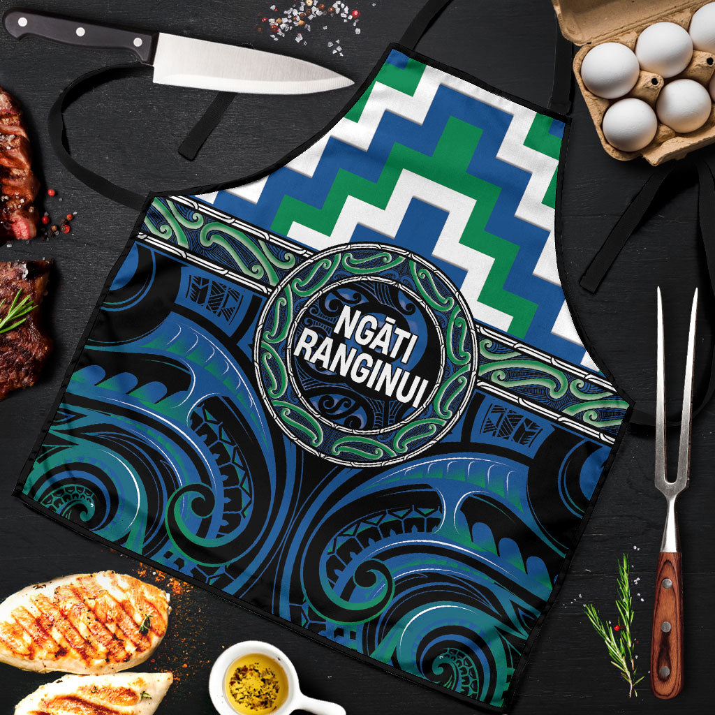Aotearoa Ngati Ranginui Apron Maori Iwi Poutama Puhoro Tattoo LT14 Green - Polynesian Pride
