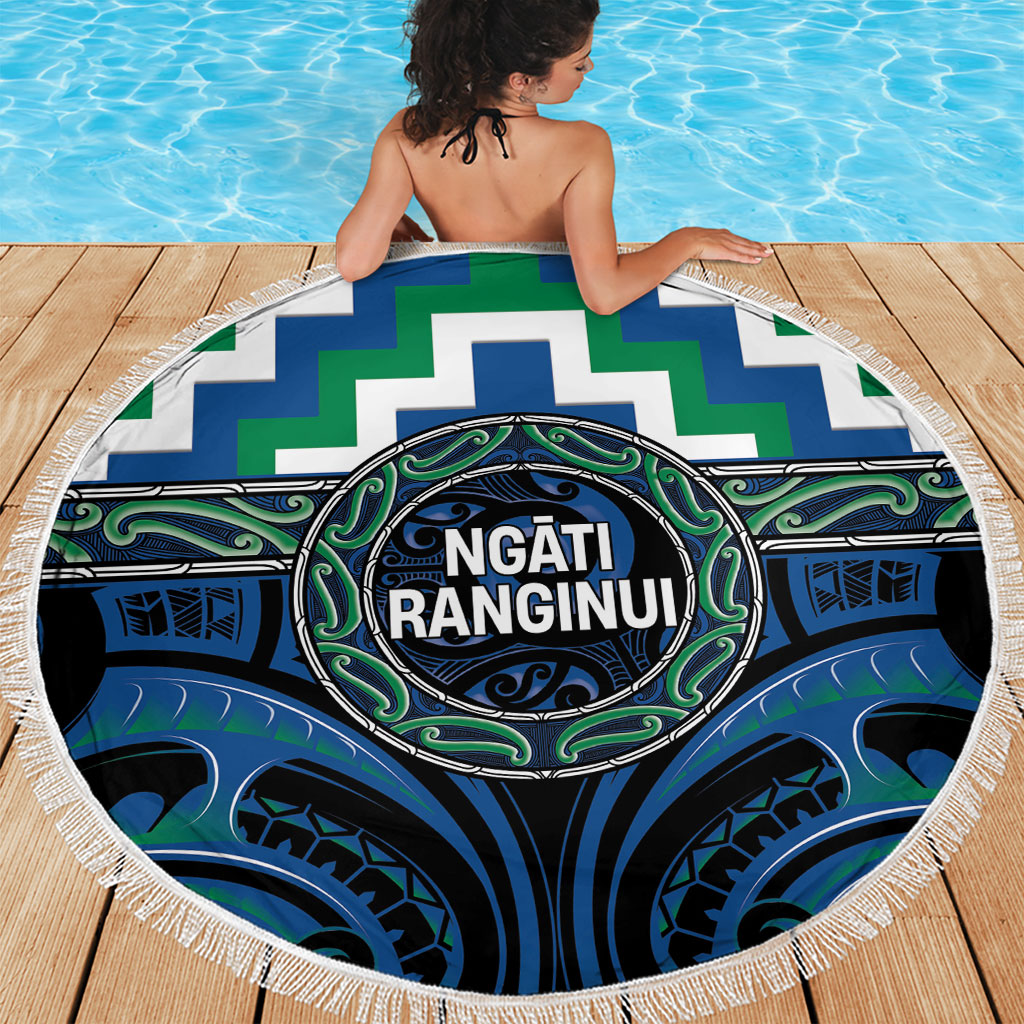 Aotearoa Ngati Ranginui Beach Blanket Maori Iwi Poutama Puhoro Tattoo LT14 - Polynesian Pride