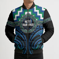 Aotearoa Ngati Ranginui Personalised Bomber Puffer Jacket Maori Iwi Poutama Puhoro Tattoo LT14 - Polynesian Pride