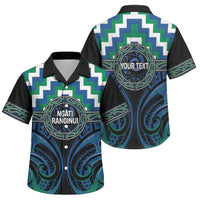 Aotearoa Ngati Ranginui Personalised Family Matching Short Sleeve Bodycon Dress and Hawaiian Shirt Maori Iwi Poutama Puhoro Tattoo LT14 Son's Shirt Green - Polynesian Pride