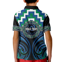 Aotearoa Ngati Ranginui Personalised Kid Polo Shirt Maori Iwi Poutama Puhoro Tattoo LT14 - Polynesian Pride