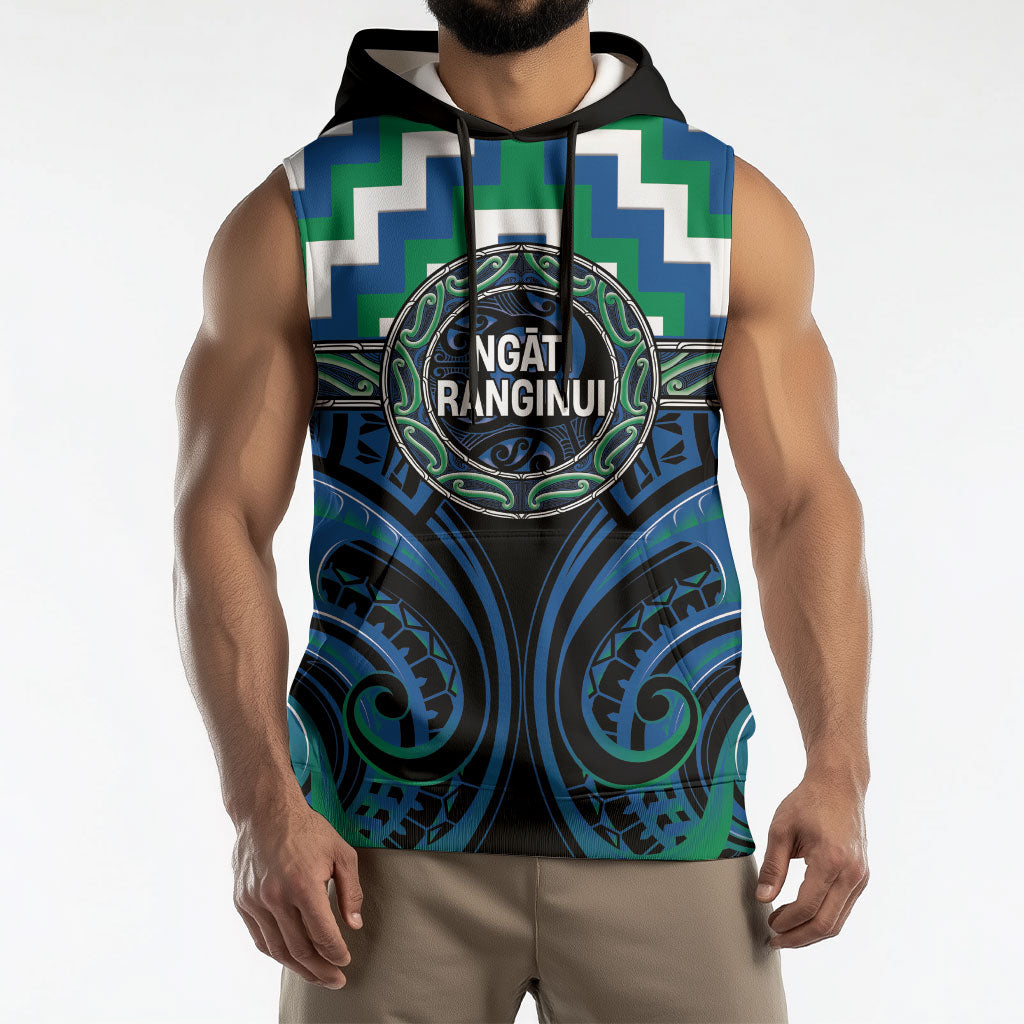 Aotearoa Ngati Ranginui Personalised Sleeveless Hoodie Maori Iwi Poutama Puhoro Tattoo LT14 - Polynesian Pride