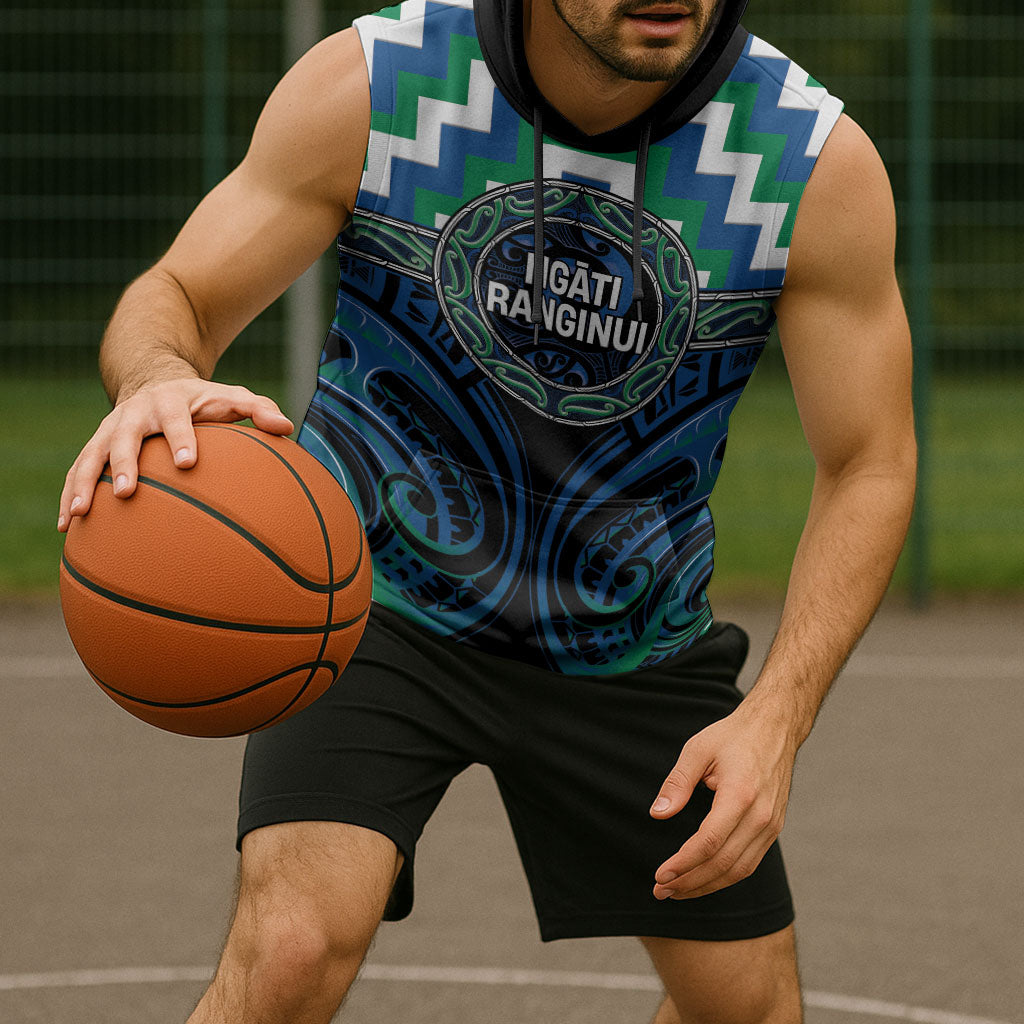 Aotearoa Ngati Ranginui Personalised Sleeveless Hoodie Maori Iwi Poutama Puhoro Tattoo LT14 - Polynesian Pride