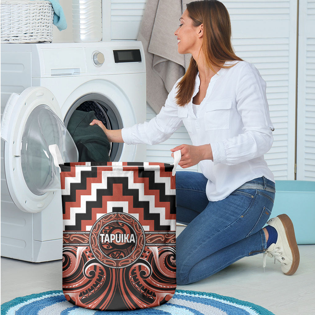 Aotearoa Tapuika Laundry Basket Maori Iwi Poutama Puhoro Tattoo LT14 - Polynesian Pride