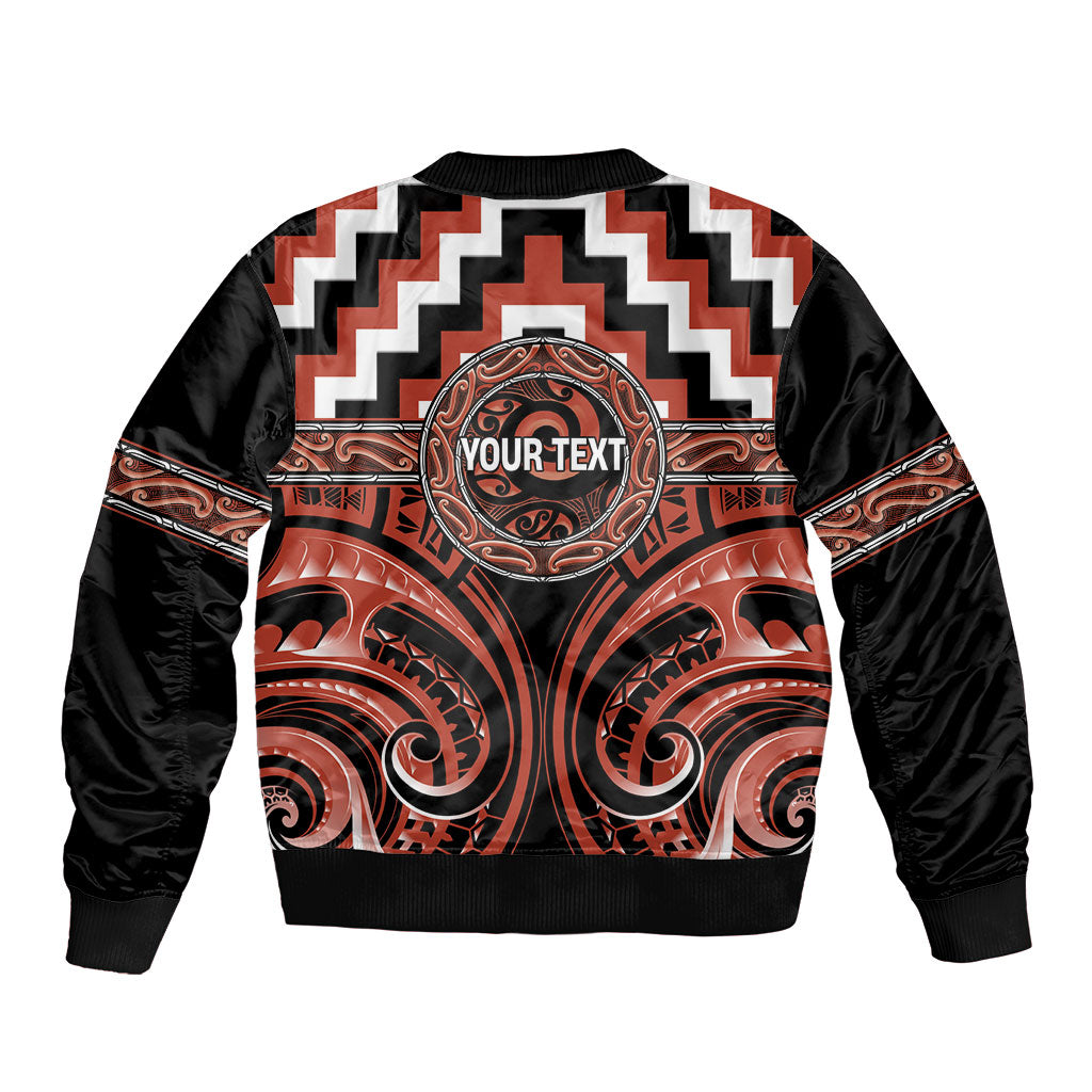 Aotearoa Tapuika Personalised Bomber Jacket Maori Iwi Poutama Puhoro Tattoo LT14 - Polynesian Pride