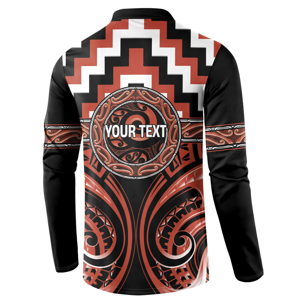 Aotearoa Tapuika Personalised Button Sweatshirt Maori Iwi Poutama Puhoro Tattoo LT14 - Polynesian Pride