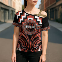 Aotearoa Tapuika Personalised Cross Shoulder Shirt Maori Iwi Poutama Puhoro Tattoo LT14 - Polynesian Pride