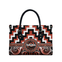 Aotearoa Tapuika Leather Bag Maori Iwi Poutama Puhoro Tattoo LT14 - Polynesian Pride