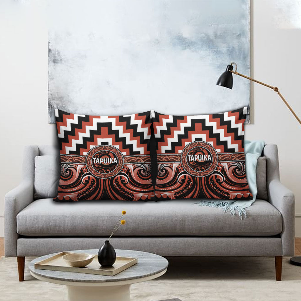 Aotearoa Tapuika Pillow Cover Maori Iwi Poutama Puhoro Tattoo LT14 - Polynesian Pride