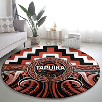 Aotearoa Tapuika Round Carpet Maori Iwi Poutama Puhoro Tattoo LT14 - Polynesian Pride