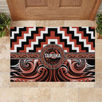Aotearoa Tapuika Rubber Doormat Maori Iwi Poutama Puhoro Tattoo LT14 Red - Polynesian Pride