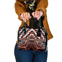 Aotearoa Tapuika Shoulder Handbag Maori Iwi Poutama Puhoro Tattoo LT14 One Size Red - Polynesian Pride