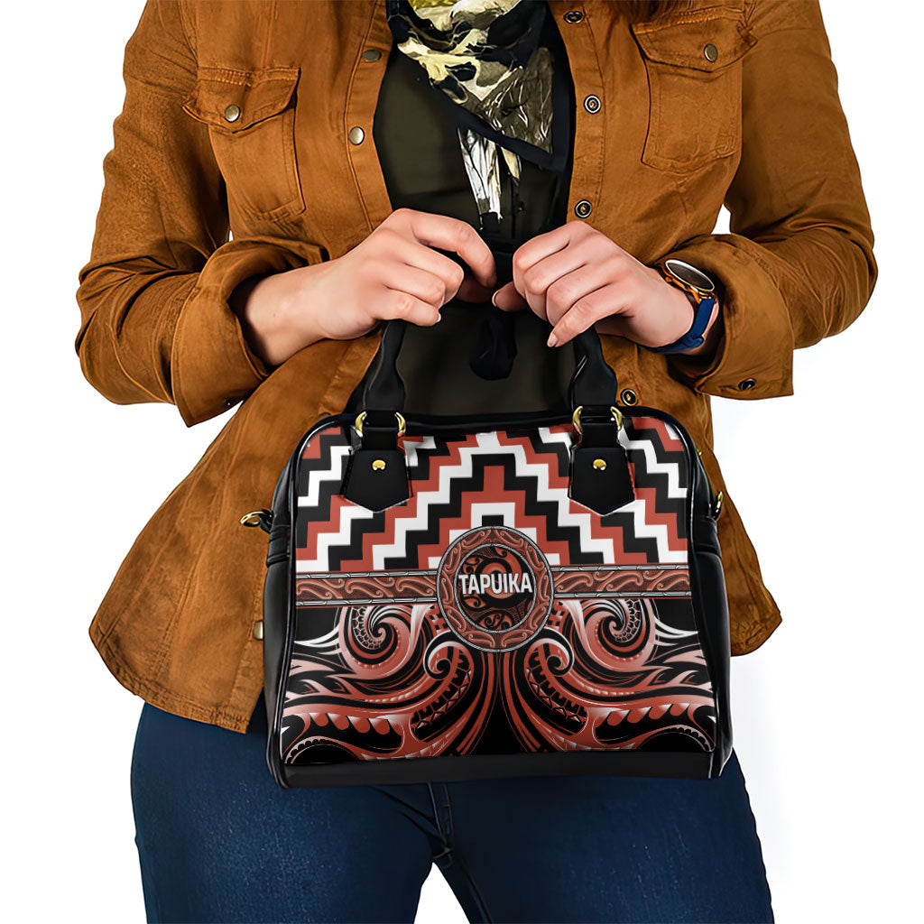Aotearoa Tapuika Shoulder Handbag Maori Iwi Poutama Puhoro Tattoo LT14 - Polynesian Pride