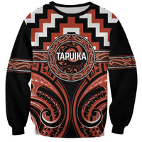 Aotearoa Tapuika Personalised Sweatshirt Maori Iwi Poutama Puhoro Tattoo LT14 Unisex Red - Polynesian Pride