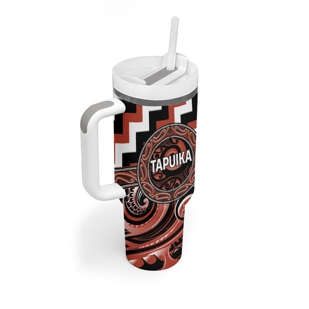 Aotearoa Tapuika Personalised Tumbler With Handle Maori Iwi Poutama Puhoro Tattoo LT14 - Polynesian Pride