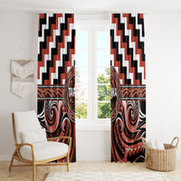 Aotearoa Tapuika Window Curtain Maori Iwi Poutama Puhoro Tattoo LT14 - Polynesian Pride