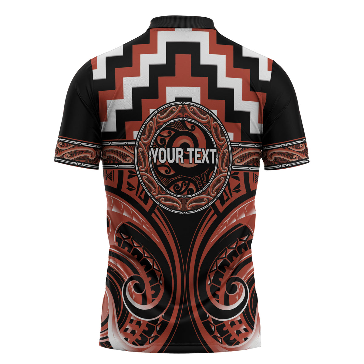 Aotearoa Tapuika Personalised Zipper Polo Shirt Maori Iwi Poutama Puhoro Tattoo LT14 - Polynesian Pride