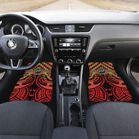 Aotearoa Ngati Maru Personalised Car Mats Maori Iwi Poutama Puhoro Tattoo LT14 Set 2pcs - Front Red - Polynesian Pride