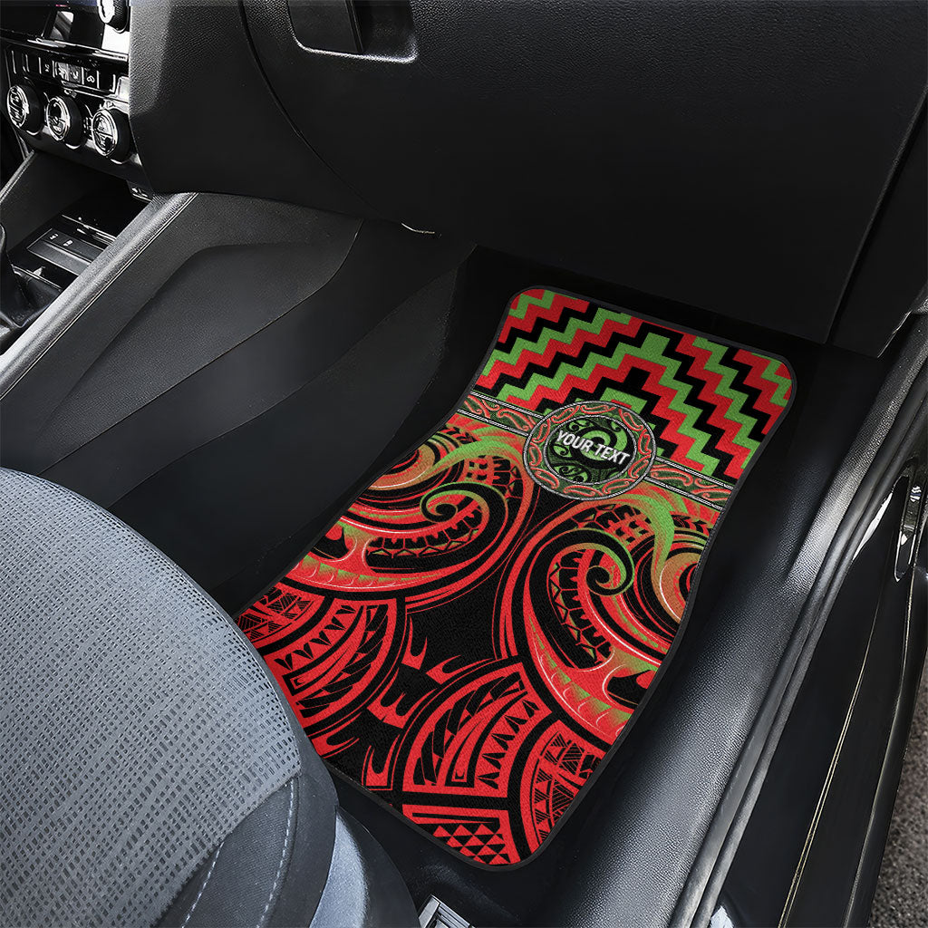 Aotearoa Ngati Maru Personalised Car Mats Maori Iwi Poutama Puhoro Tattoo LT14 - Polynesian Pride