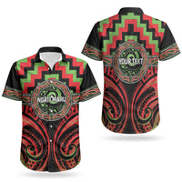 Aotearoa Ngati Maru Personalised Couples Matching Mermaid Dress and Hawaiian Shirt Maori Iwi Poutama Puhoro Tattoo LT14 - Polynesian Pride