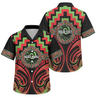 Aotearoa Ngati Maru Personalised Family Matching Puletasi and Hawaiian Shirt Maori Iwi Poutama Puhoro Tattoo LT14 Son's Shirt Red - Polynesian Pride
