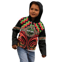 Aotearoa Ngati Maru Personalised Kid Hoodie Maori Iwi Poutama Puhoro Tattoo LT14 - Polynesian Pride