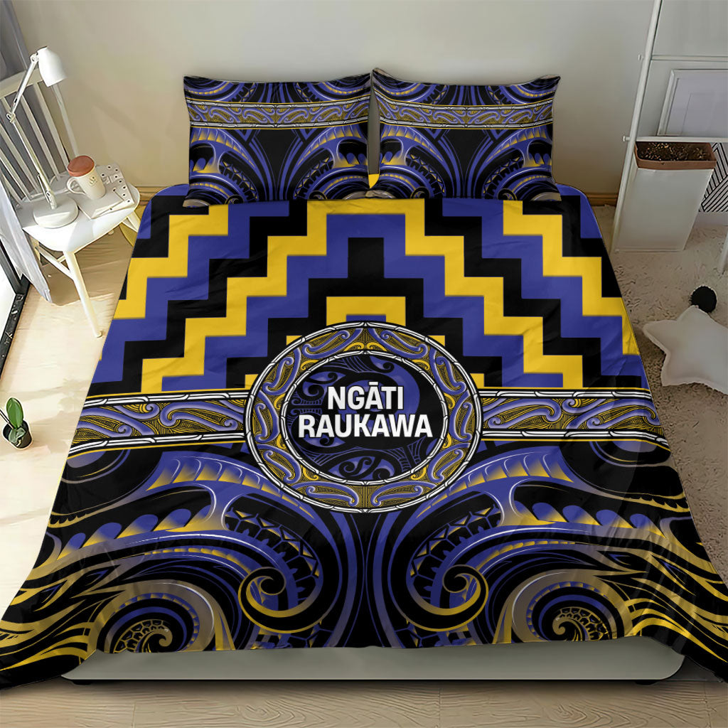 Aotearoa Ngati Raukawa Bedding Set Maori Iwi Poutama Puhoro Tattoo LT14 - Polynesian Pride