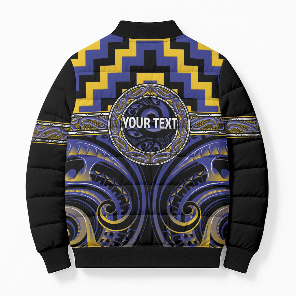 Aotearoa Ngati Raukawa Personalised Bomber Puffer Jacket Maori Iwi Poutama Puhoro Tattoo LT14 - Polynesian Pride