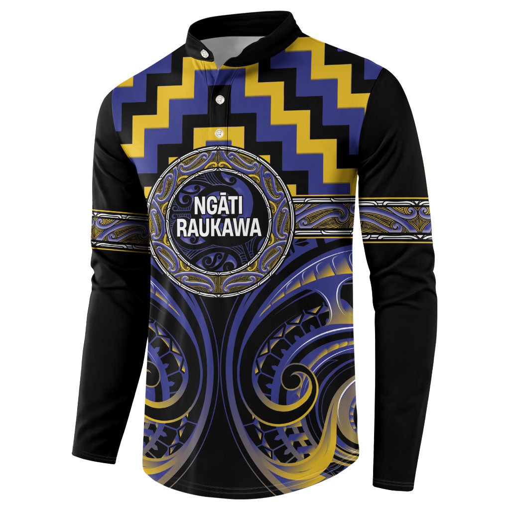 Aotearoa Ngati Raukawa Personalised Button Sweatshirt Maori Iwi Poutama Puhoro Tattoo LT14 - Polynesian Pride